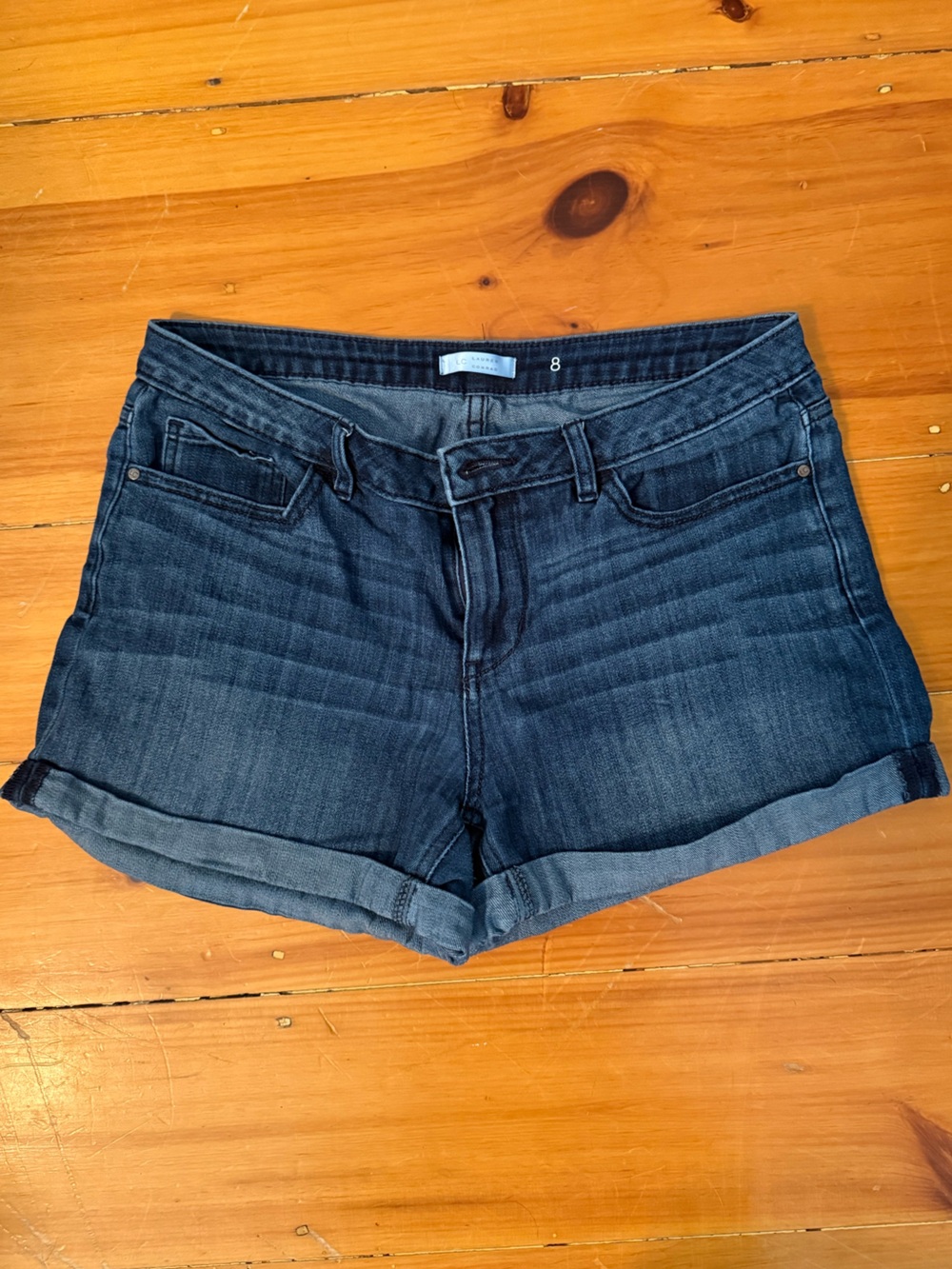 LC Lauren Conrad dark indigo denim shorts